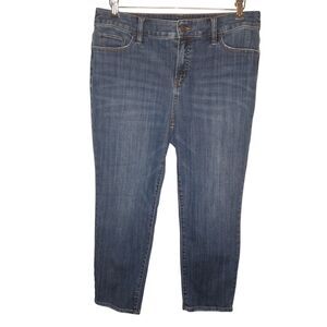 Chico's So Slimming Girlfriend Slim Leg Crop Jeans Size 1.5P US 10P Medium Wash